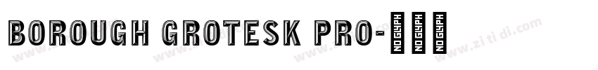Borough Grotesk Pro字体转换